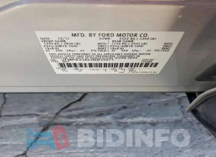 2FMPK3J85JBB35971 Photo# 13