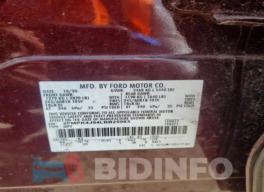 2FMPK4J94LBB25983 Photo# 12