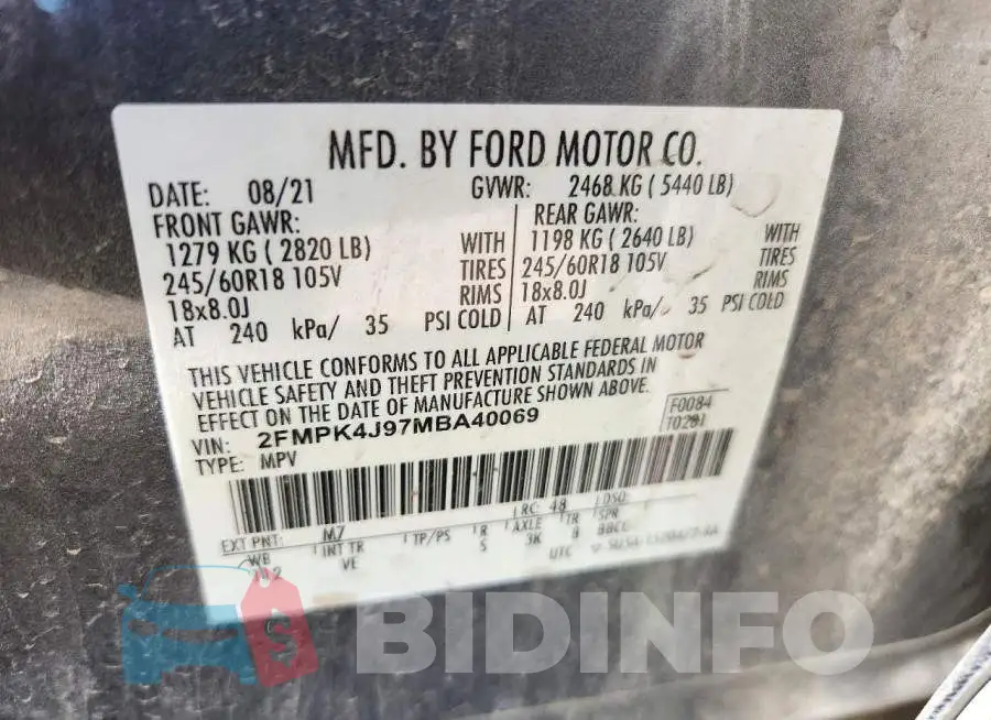 2FMPK4J97MBA40069 Photo# 13
