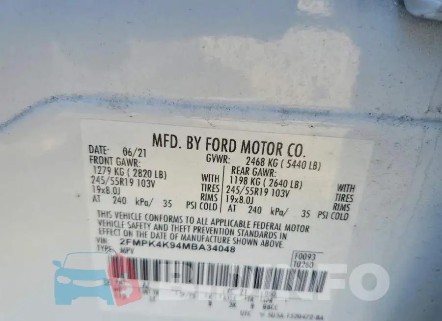 2FMPK4K94MBA34048 Photo# 13