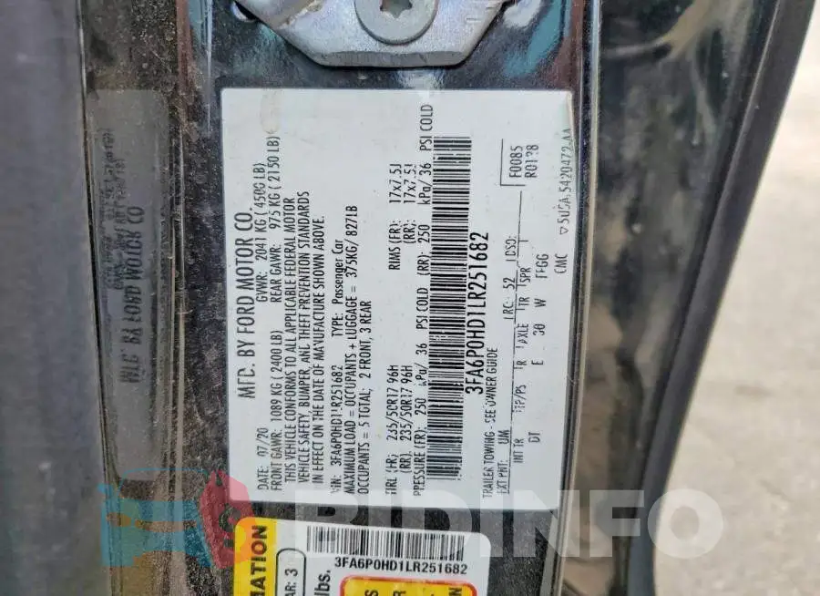 3FA6P0HD1LR251682 Photo# 12