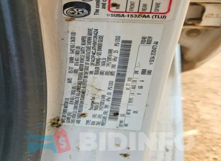 3FADP4CJ7HM136424 Photo# 13