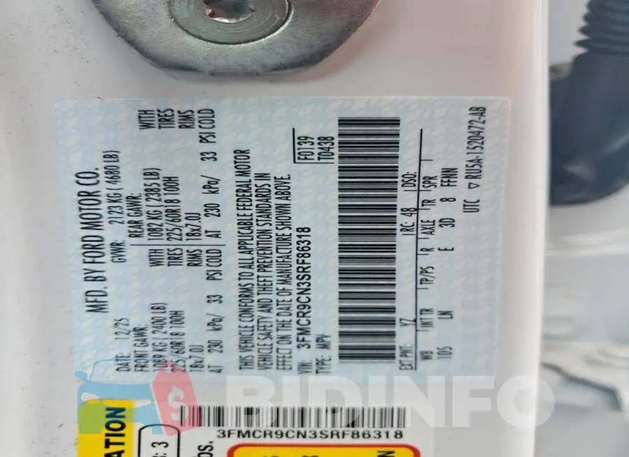 3FMCR9CN3SRF86318 Photo# 13