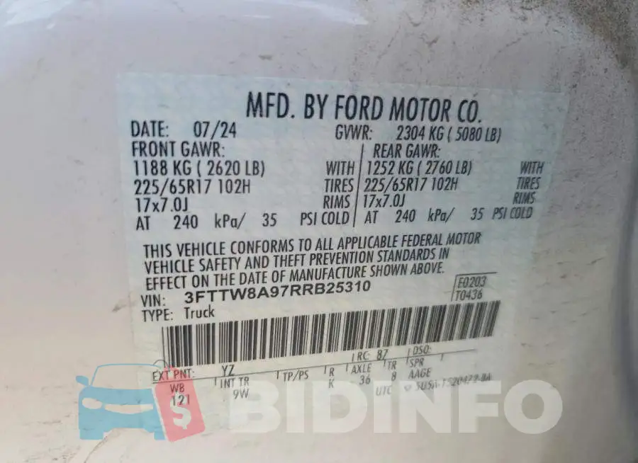 3FTTW8A97RRB25310 Photo# 12