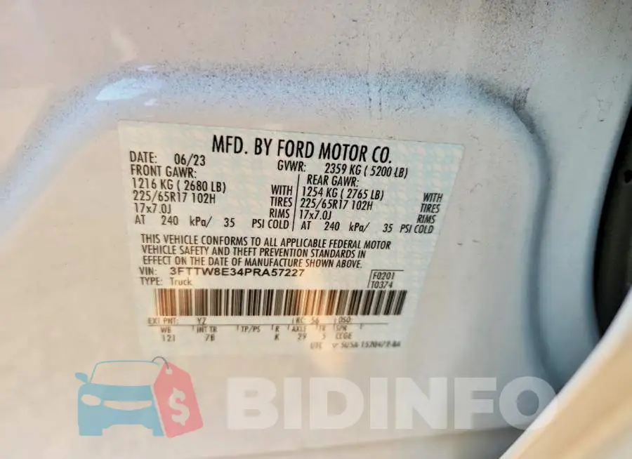 3FTTW8E34PRA57227 Photo# 12