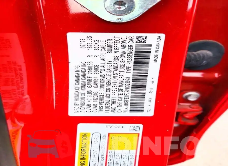 2HGFE1F79PH323928 Photo# 12