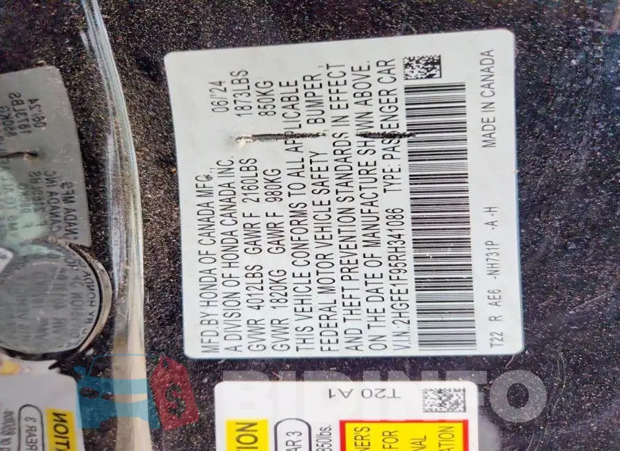 2HGFE1F95RH341086 Photo# 13