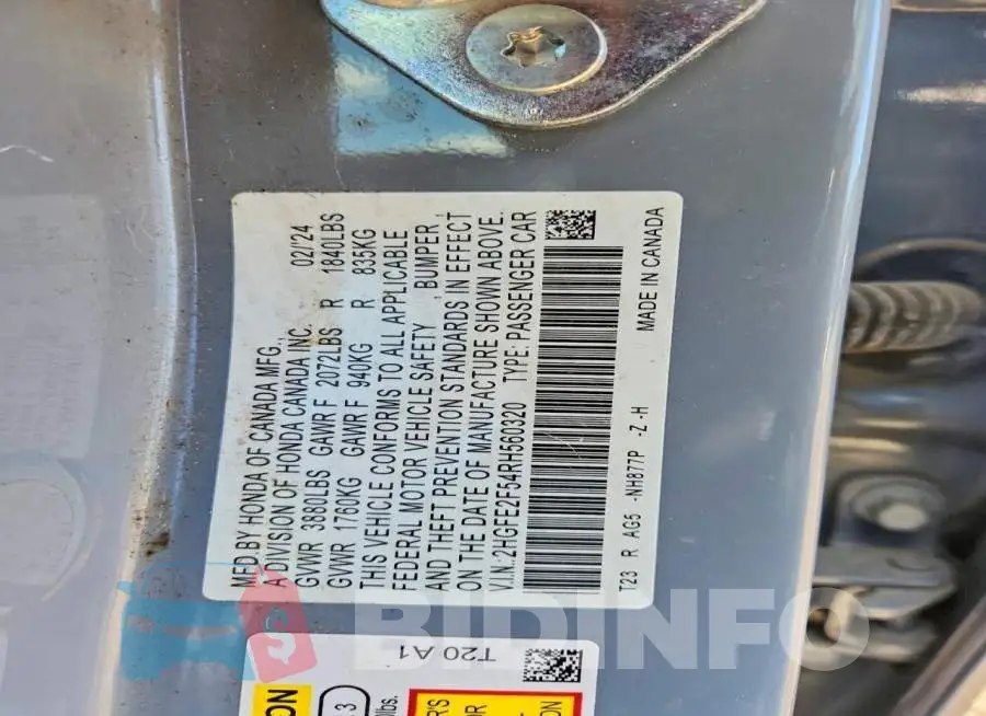 2HGFE2F54RH560320 Photo# 12
