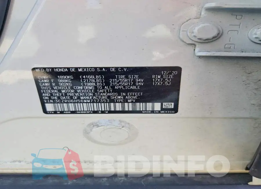 3CZRU6H56MM717353 Photo# 12
