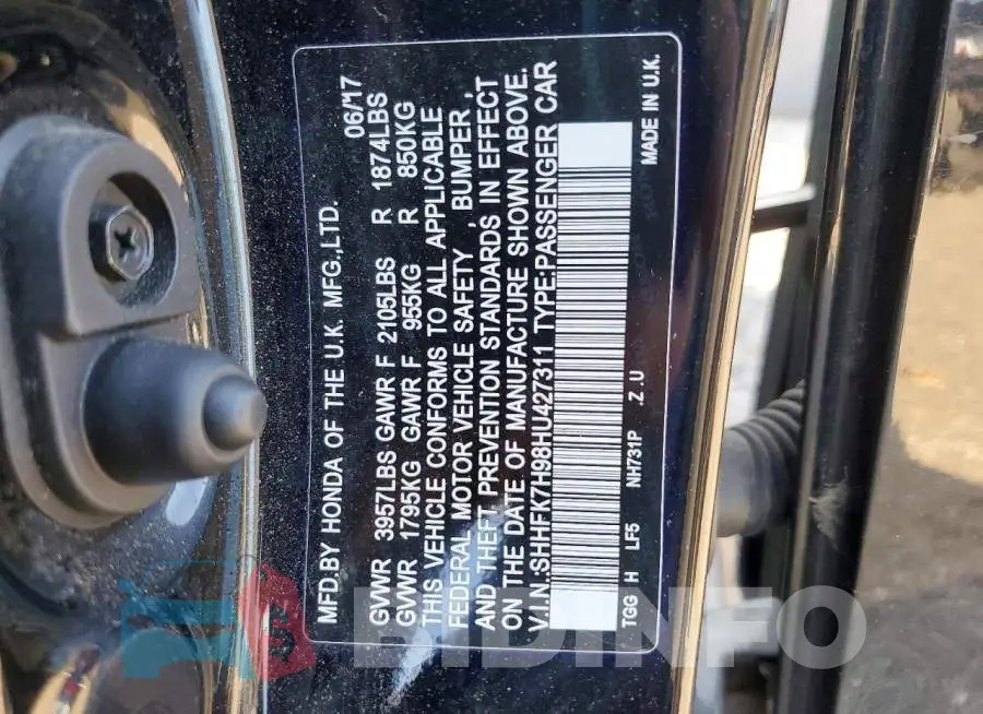 SHHFK7H98HU427311 Photo# 12