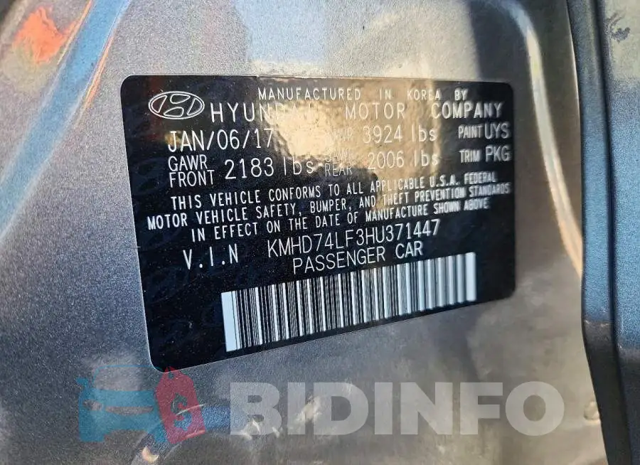 KMHD74LF3HU371447 Photo# 12