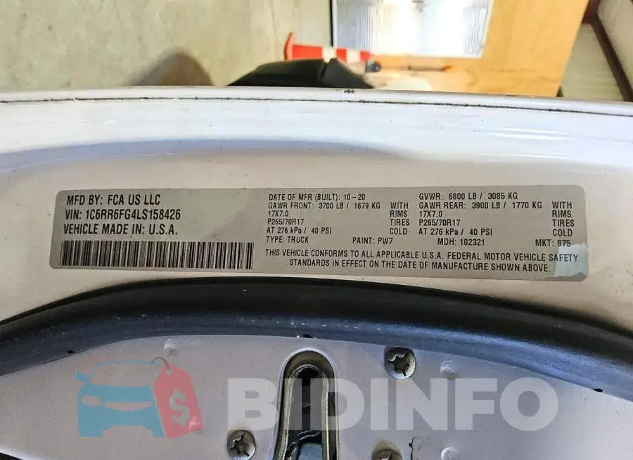 1C6RR6FG4LS158426 Photo# 12