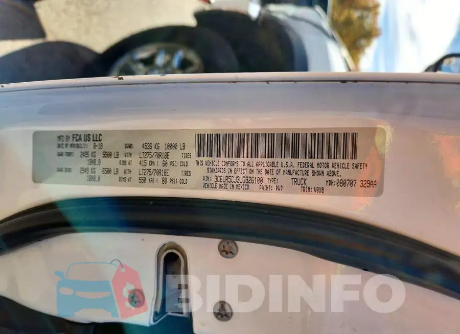 3C6UR5CJ3JG326100 Photo# 12