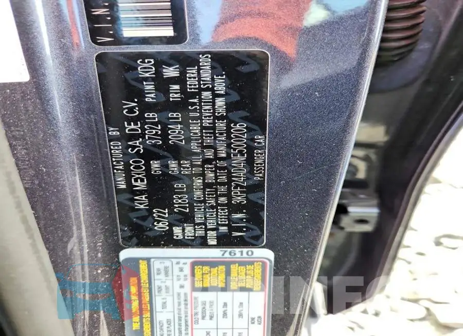 3KPF24AD4NE500206 Photo# 13