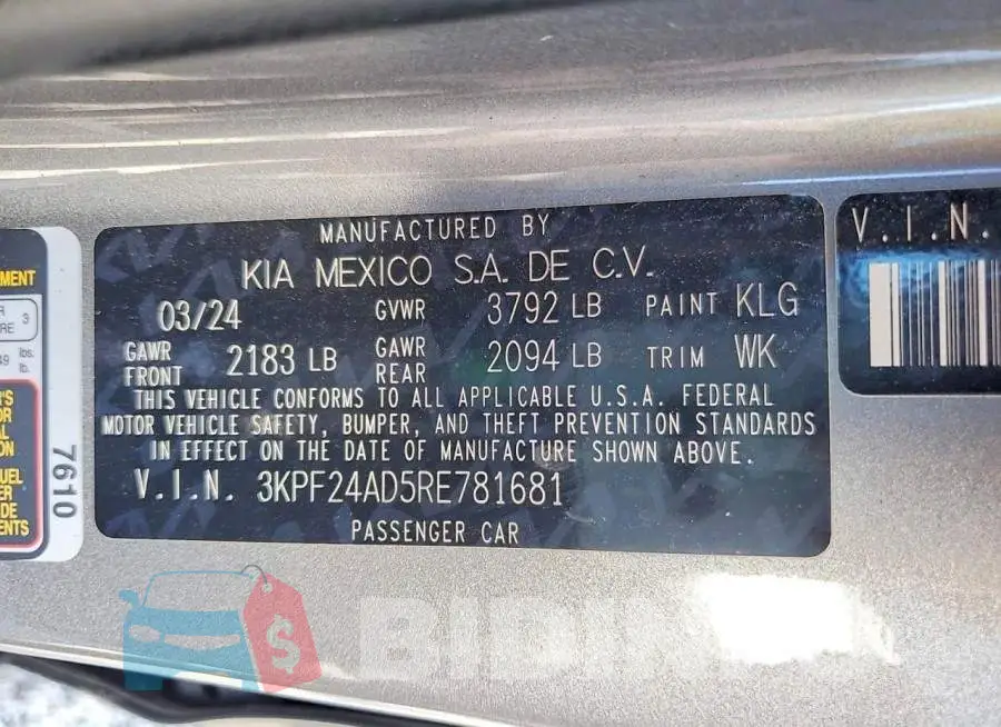 3KPF24AD5RE781681 Photo# 12