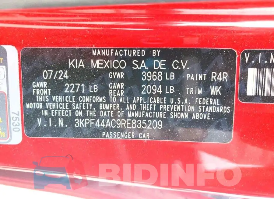 3KPF44AC9RE835209 Photo# 13