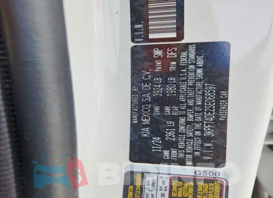 3KPFT4DE2SE068597 Photo# 12