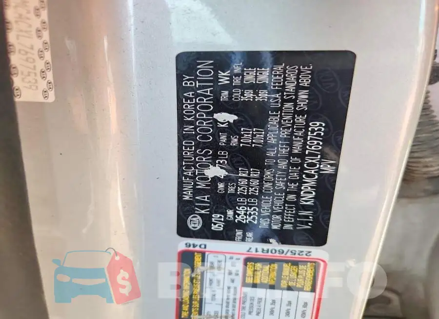 KNDPMCACXL7697539 Photo# 13