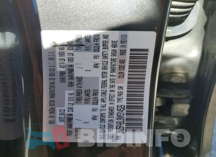 3MZBPABL8NM314529 Photo# 12