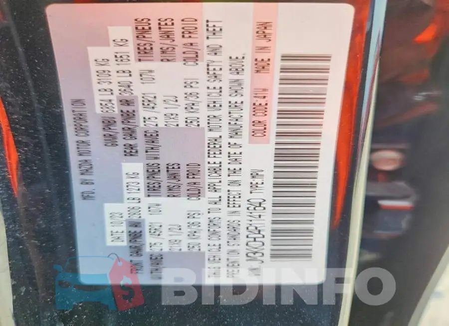 JM3KKDHD4R1141640 Photo# 14