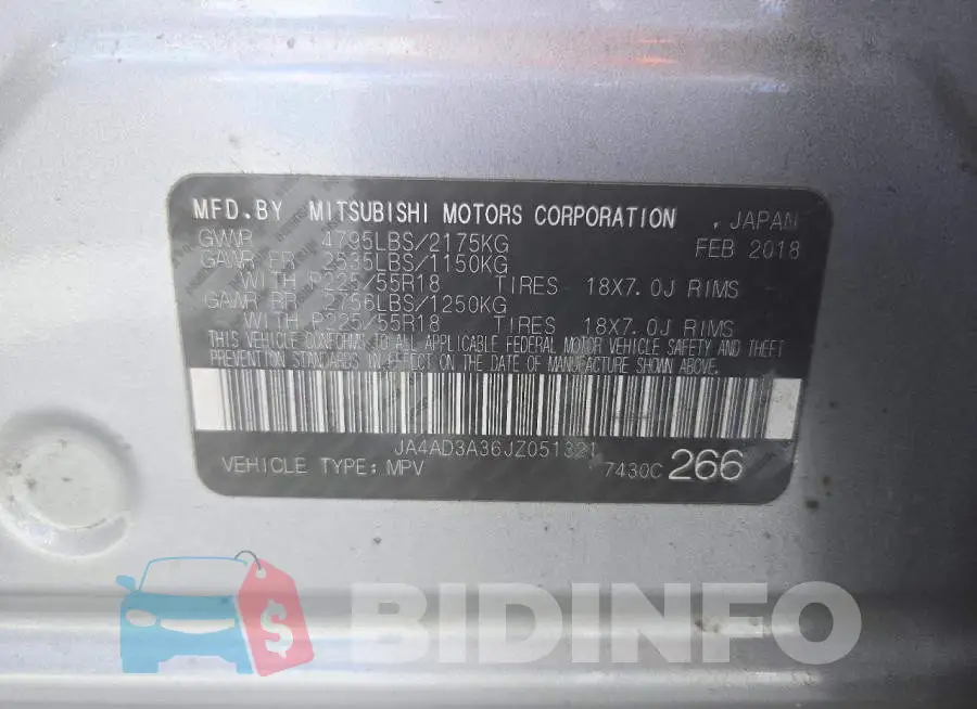 JA4AD3A36JZ051321 Photo# 13