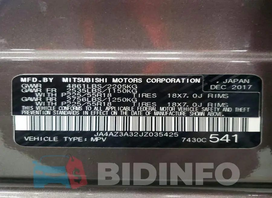 JA4AZ3A32JZ035425 Photo# 13