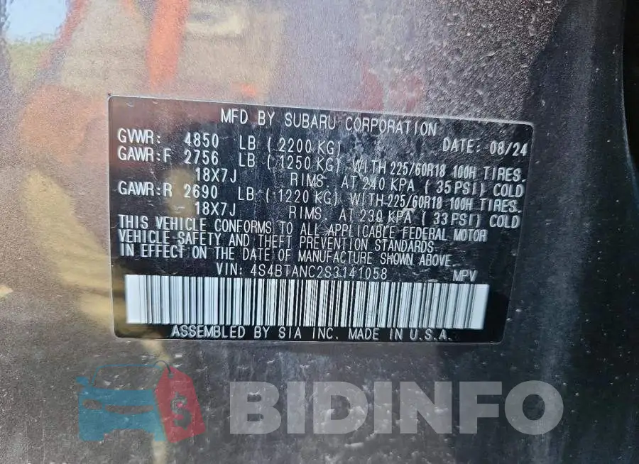 4S4BTANC2S3141058 Photo# 12