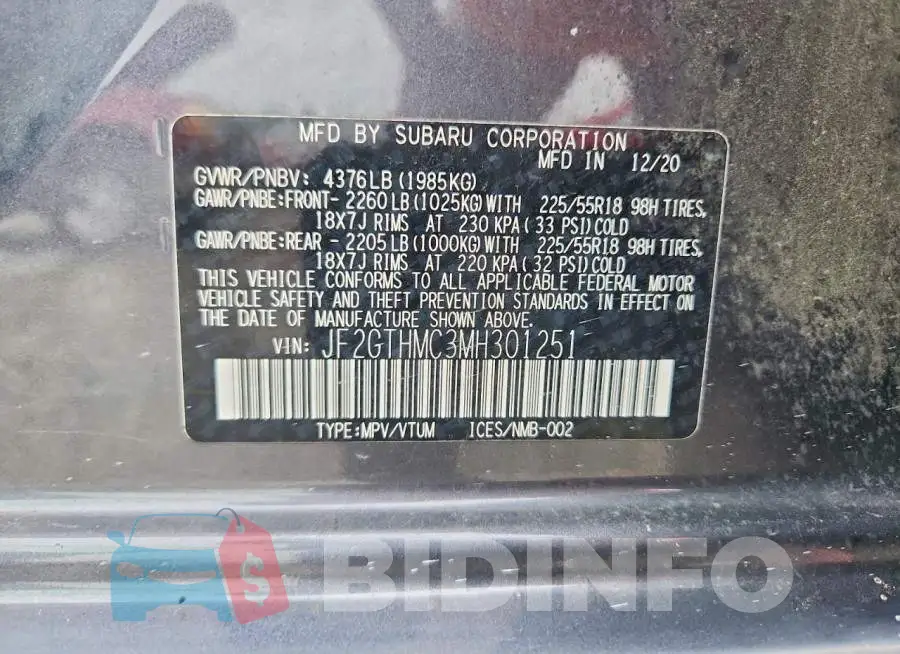 JF2GTHMC3MH301251 Photo# 12