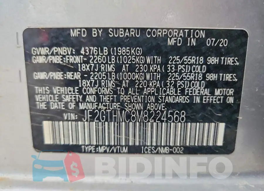 JF2GTHMC8M8224568 Photo# 12