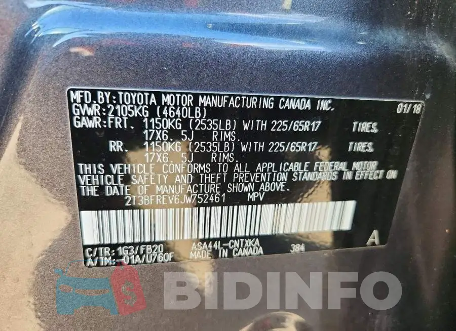 2T3BFREV6JW752461 Photo# 13