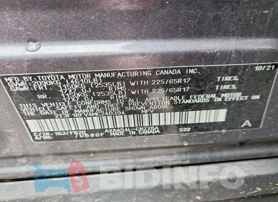 2T3F1RFV4MC240394 Photo# 14