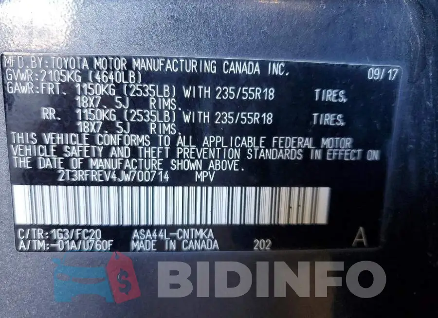 2T3RFREV4JW700714 Photo# 13
