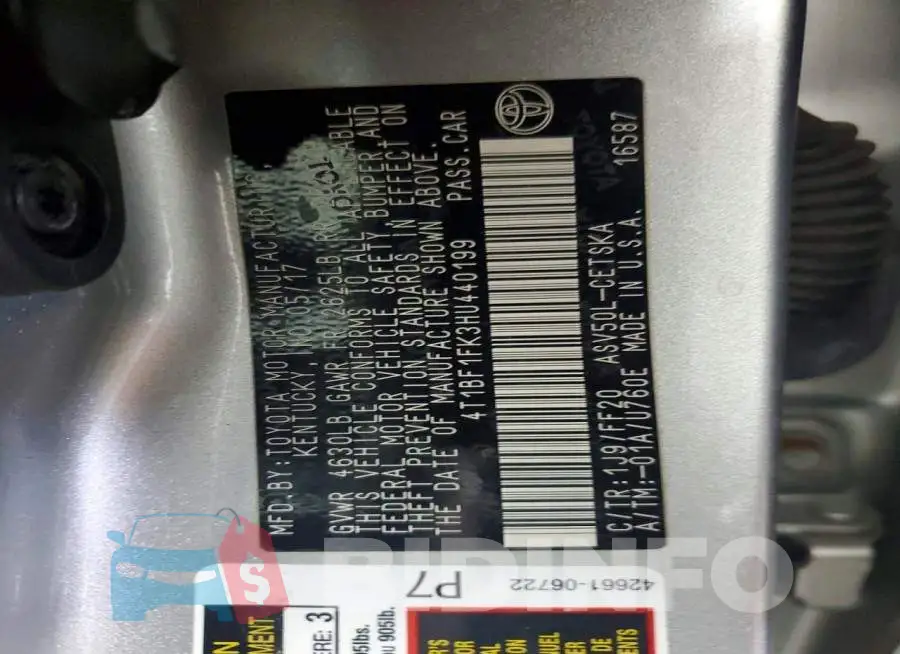 4T1BF1FK3HU440199 Photo# 12