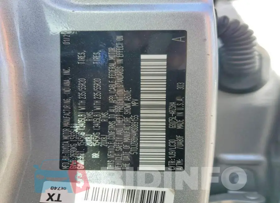 5TDJZRBH4MS089155 Photo# 13