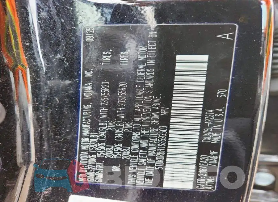 5TDKDRBH1SS593503 Photo# 14
