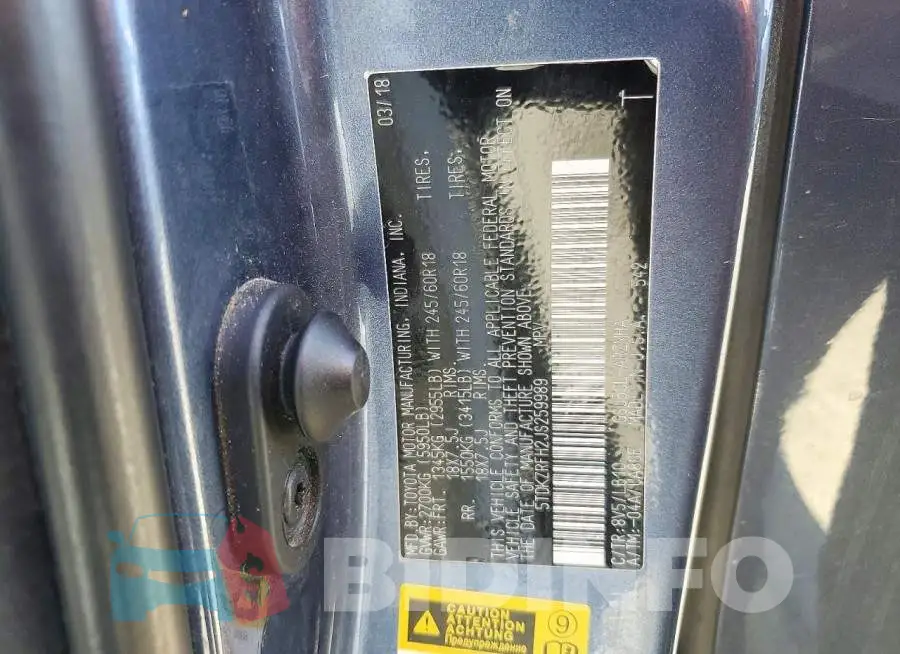 5TDKZRFH2JS259989 Photo# 13