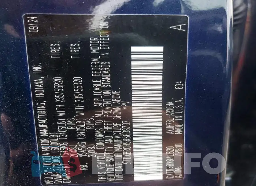 5TDXBRCH5RS638737 Photo# 14