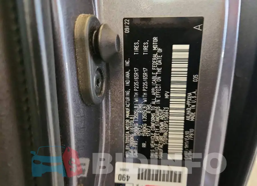 5TDYRKEC6PS136843 Photo# 13