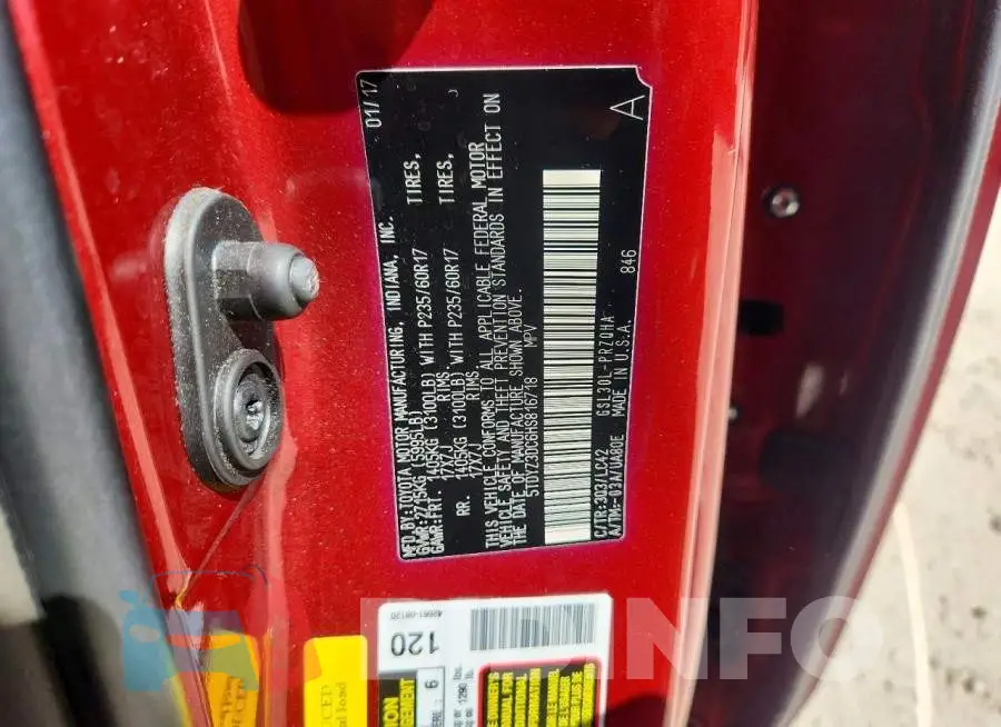 5TDYZ3DC6HS816718 Photo# 14