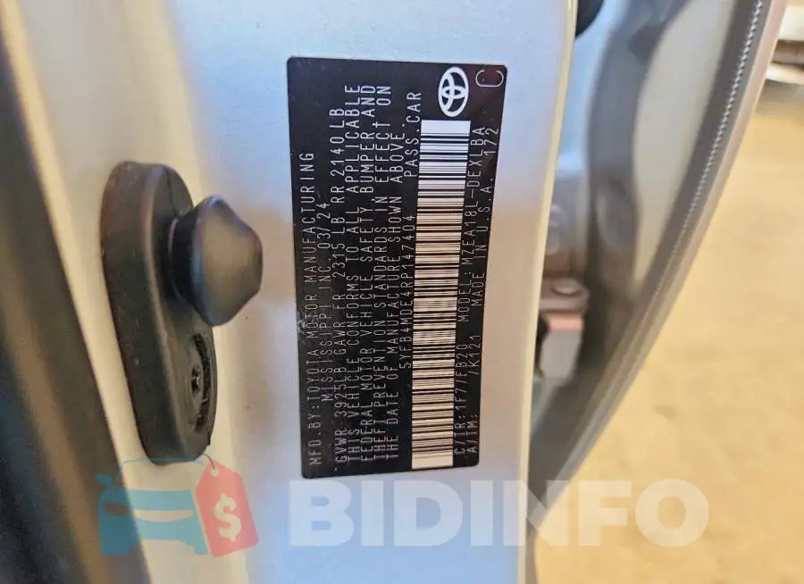 5YFB4MDE4RP147404 Photo# 13