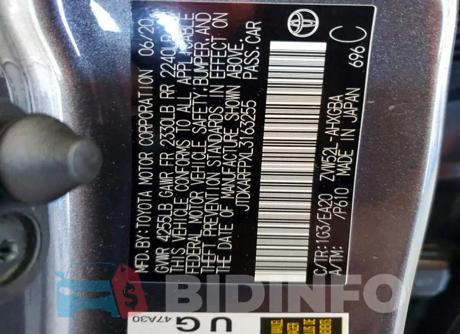 JTDKARFPXL3163255 Photo# 13