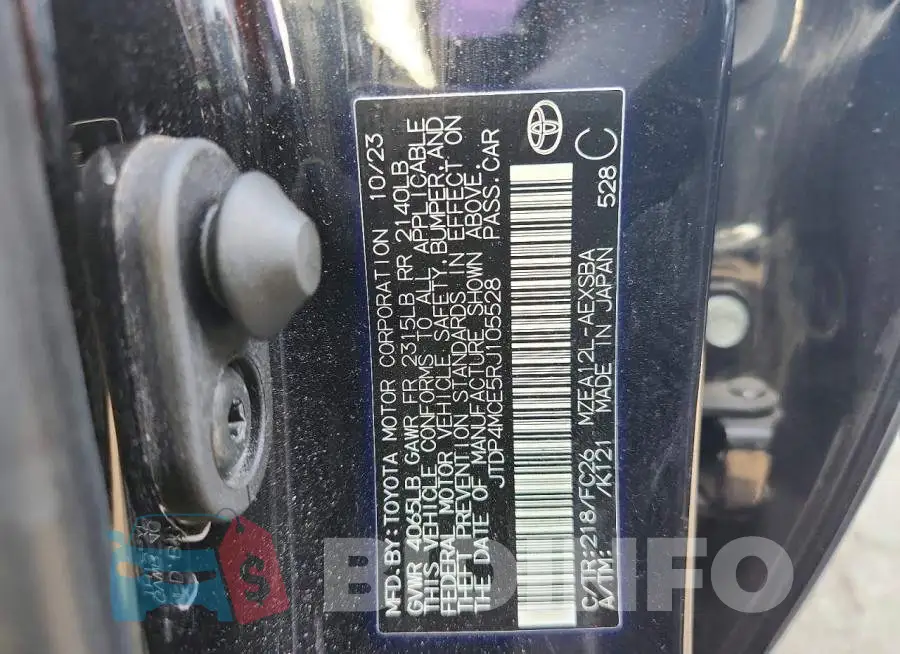 JTDP4MCE5RJ105528 Photo# 12