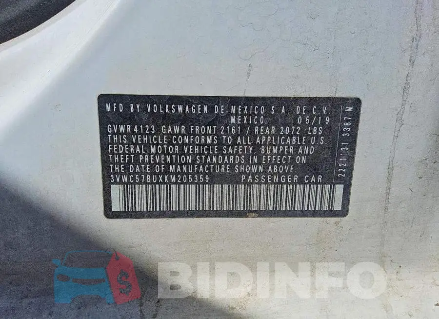 3VWC57BUXKM205359 Photo# 13