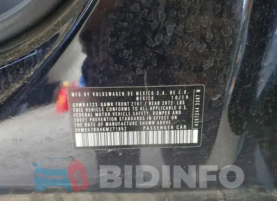 3VWE57BU4KM271852 Photo# 12