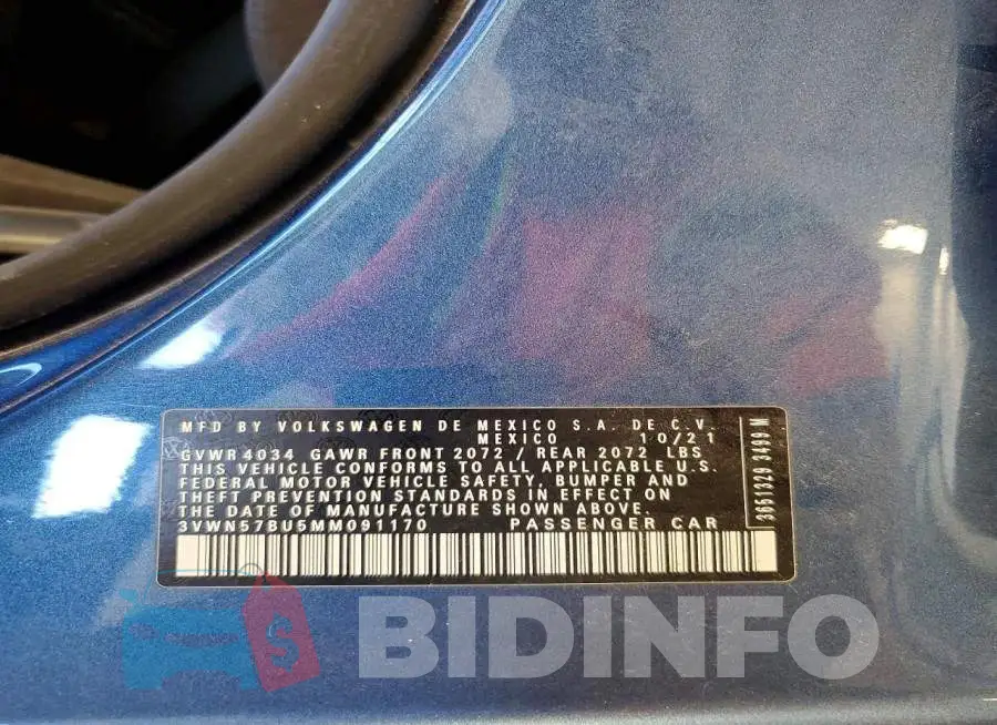 3VWN57BU5MM091170 Photo# 12