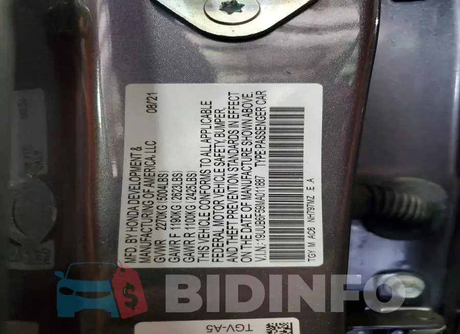19UUB6F59MA011887 Photo# 12