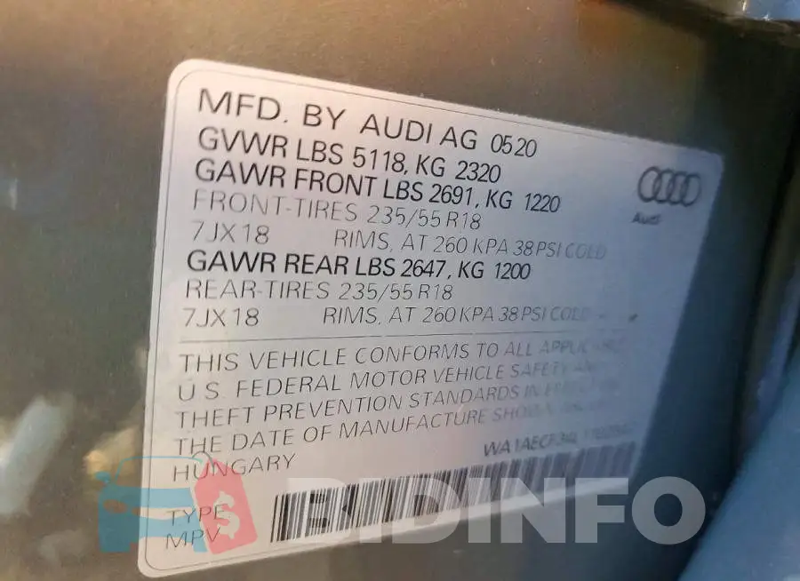 WA1AECF34L1102547 Photo# 13