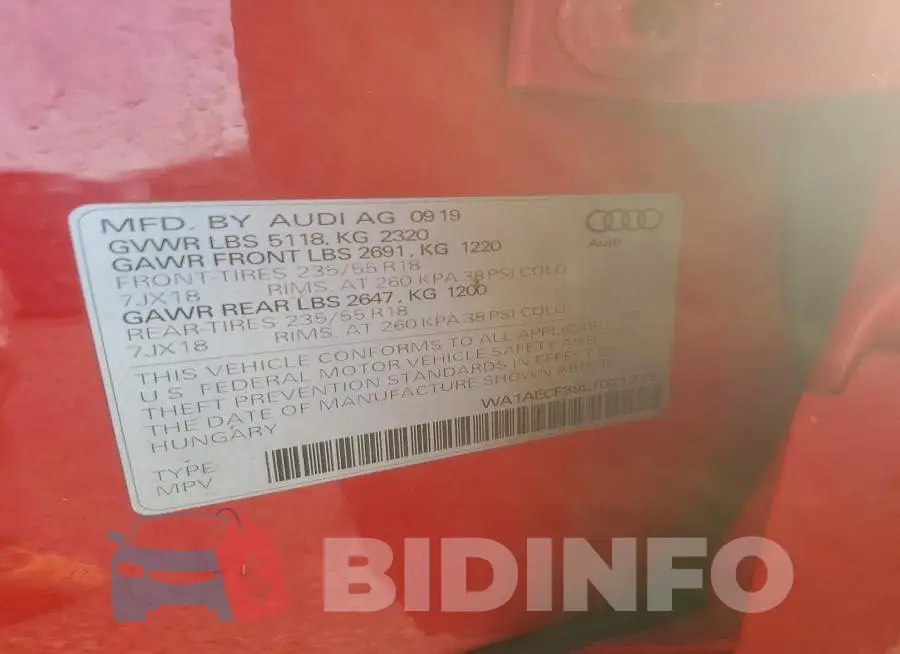 WA1AECF39L1021995 Photo# 13