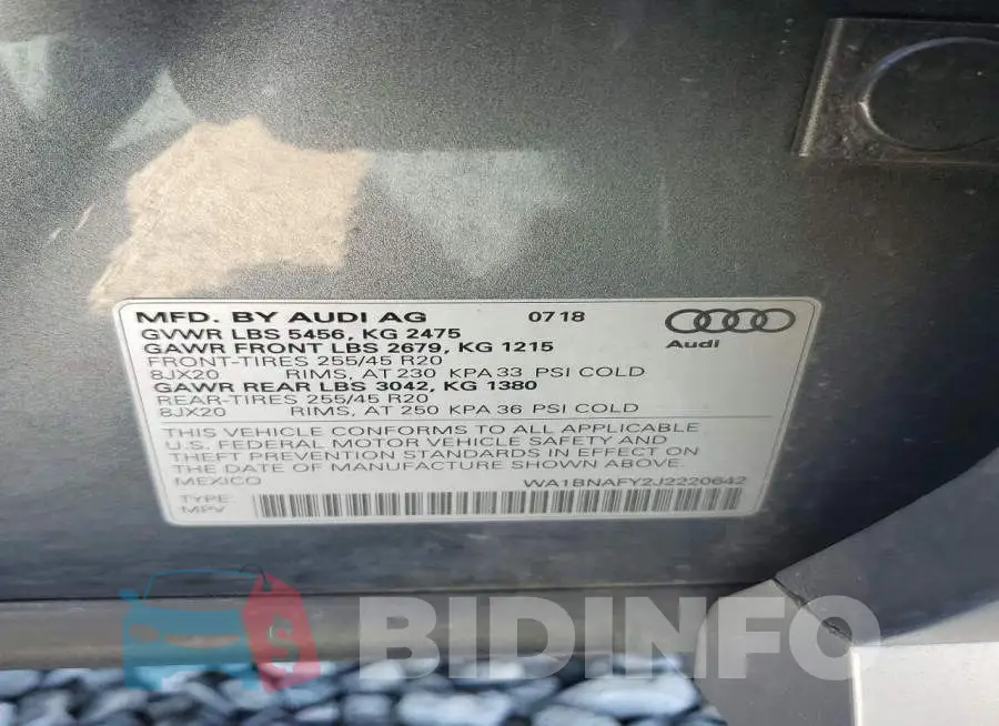 WA1BNAFY2J2220642 Photo# 14
