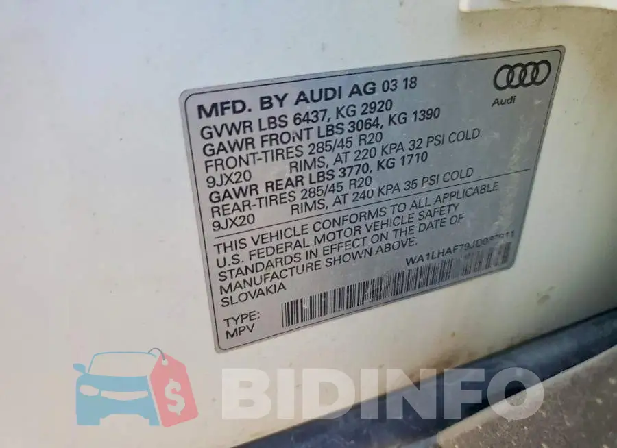 WA1LHAF79JD037911 Photo# 13
